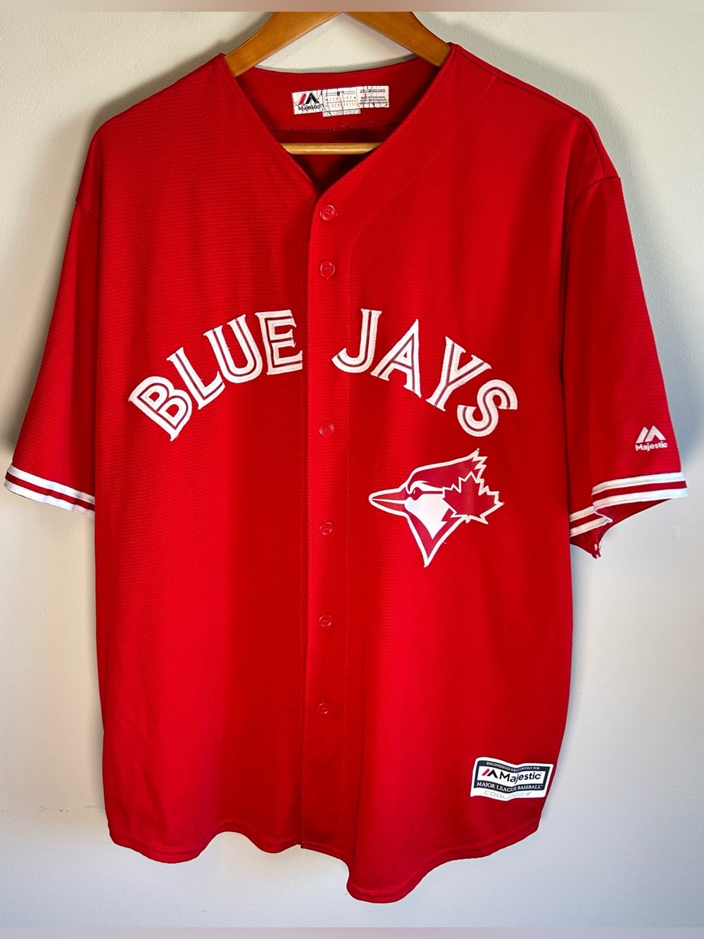 Majestic Toronto Blue Jays Canada Day Red Baseball Jersey XXL Limited Edition